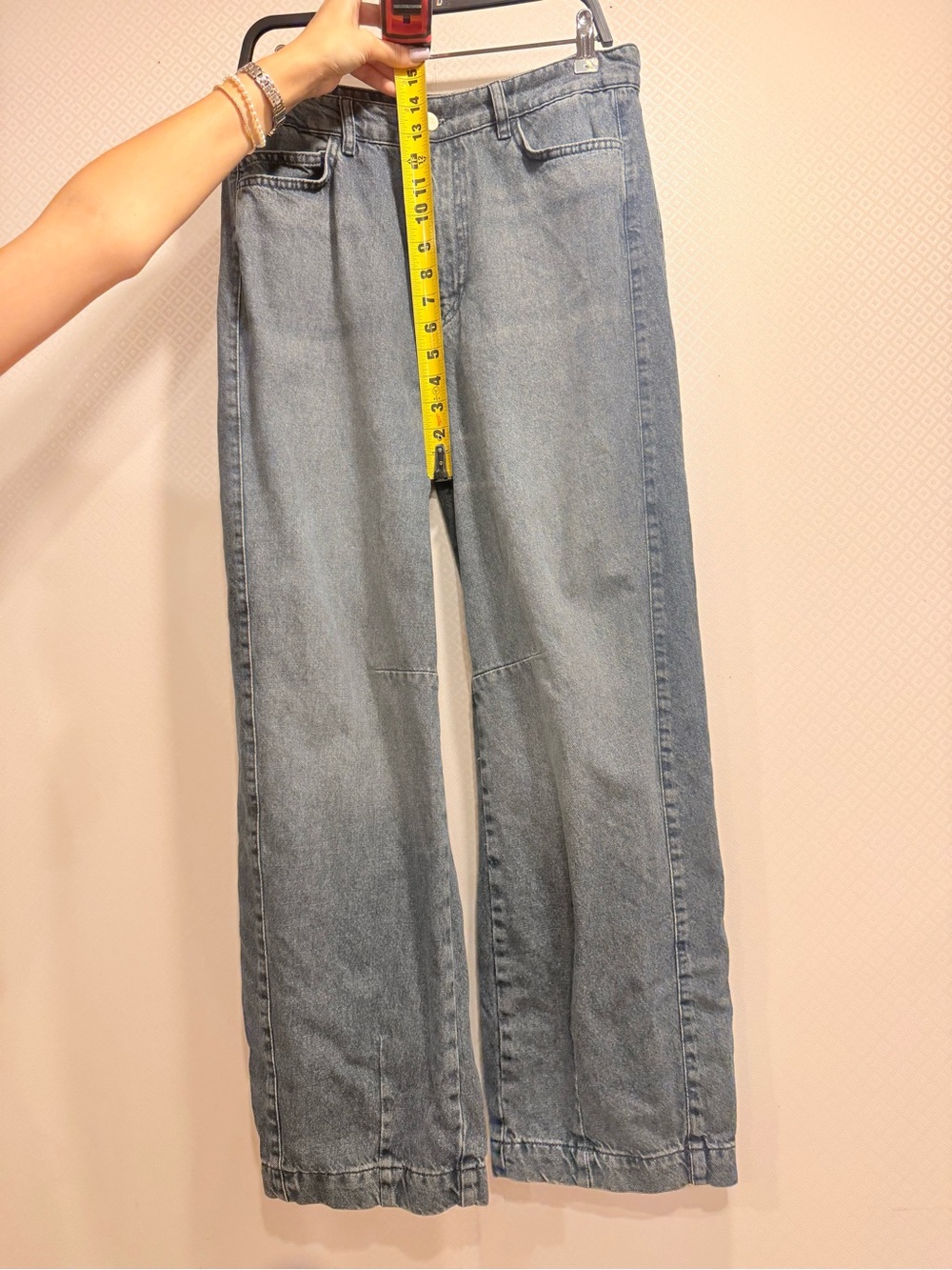Damson Madder Neve Embroidered High-Rise Straight-Leg Jeans Size 12 - Picture 8 of 16